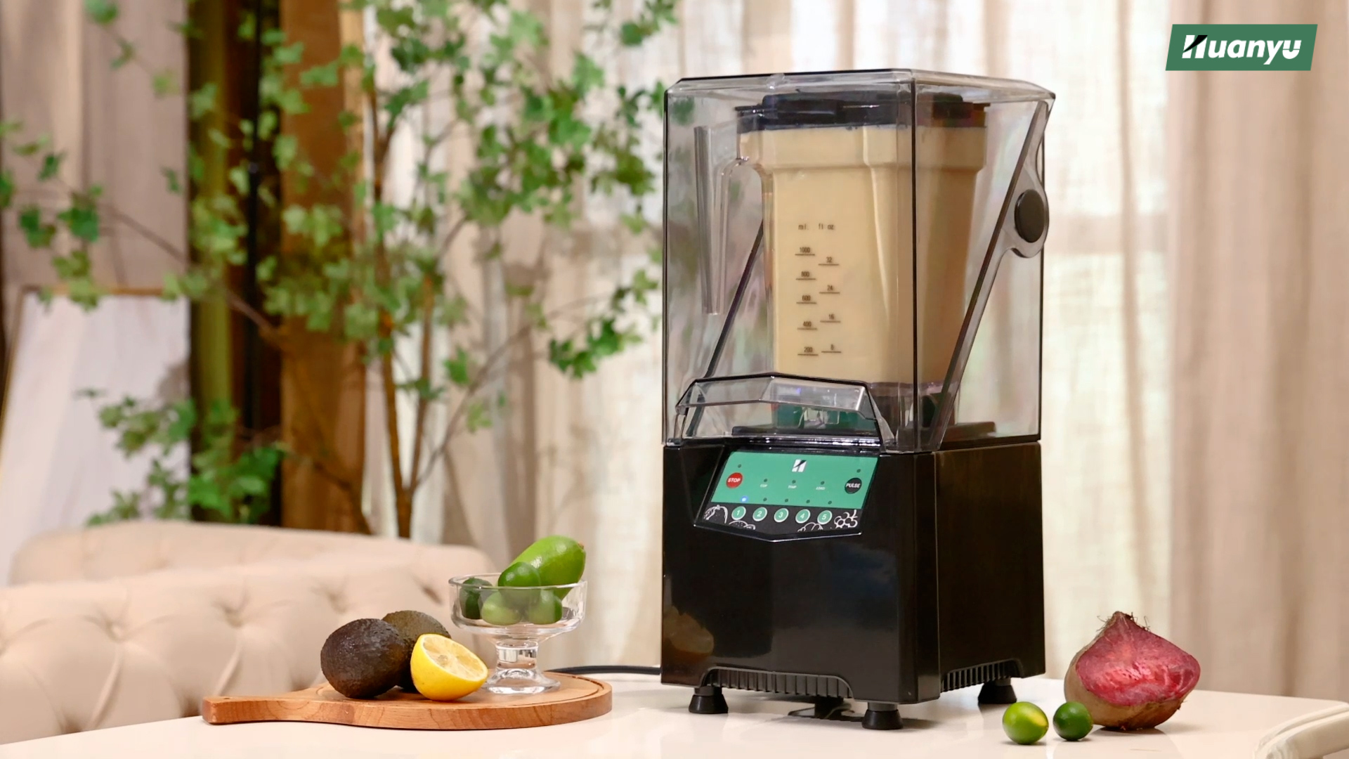 Amazon | Huanyu 業務用ブレンダー 1000W/2L 防音カバー付き スピード